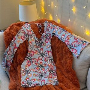 Colorful Floral Mini Dress